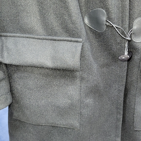 Curve Shein Black Hooded Pea Coat, 1XL, NWOT, Pockets - Picture 8 of 8